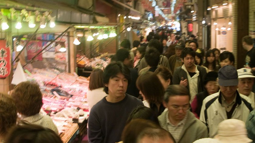 Crowds at Nishiki Market