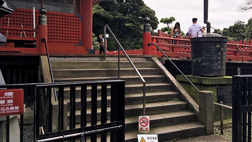 Stairs to main hall at Kiyomizi Kannon Hall