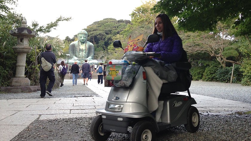 Melanie with the Great Buddha of Kamakura