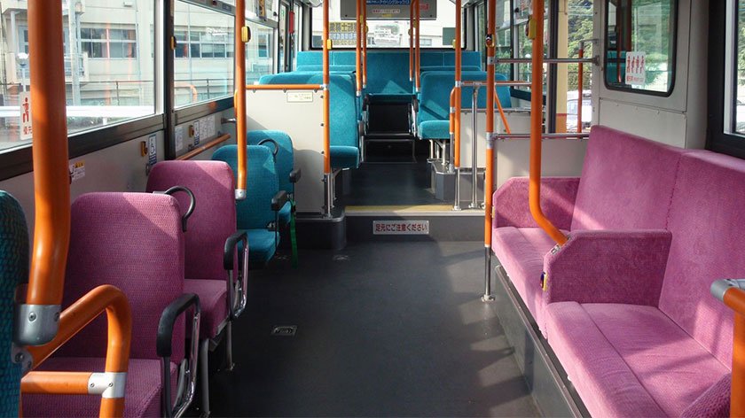 Priority seats on a bus in Japan