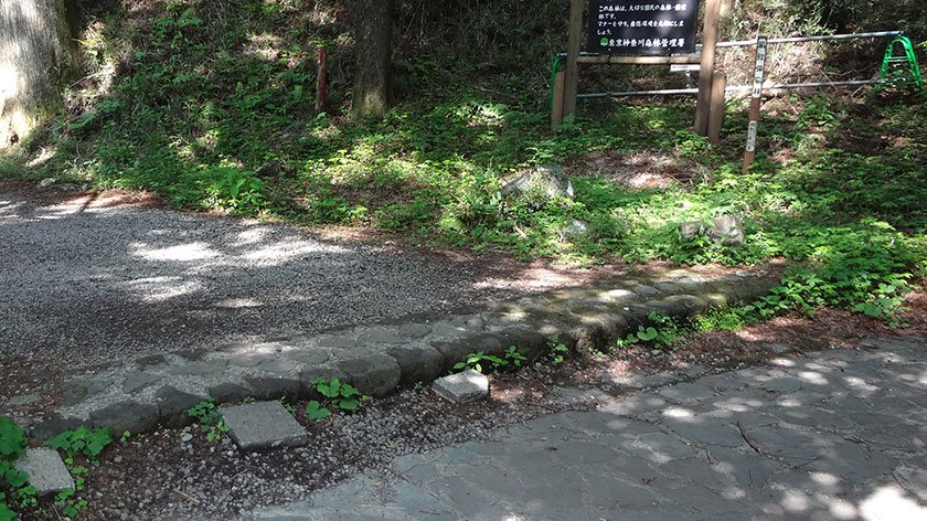 Step to cedar avenue in Hakone