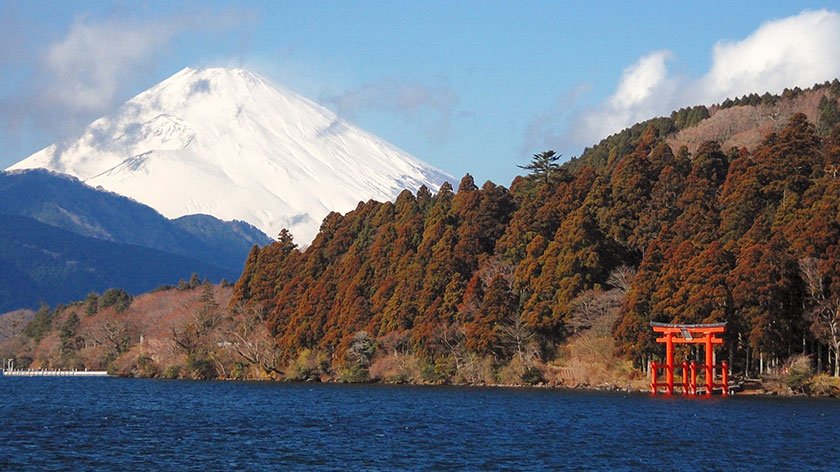 Mount Fuji from Lake Ashi in Hakone