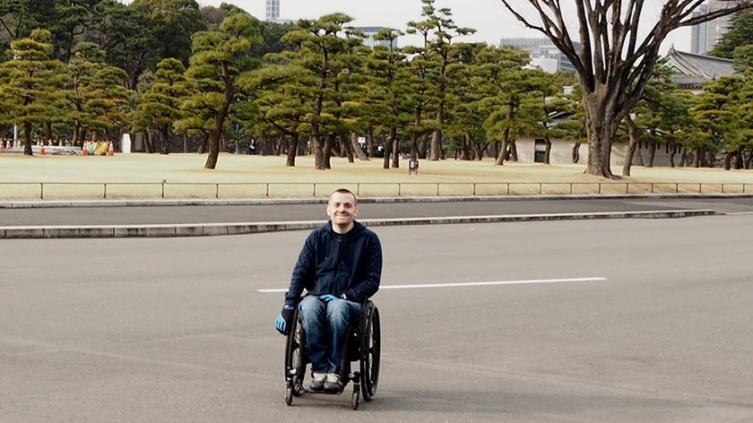Andy Barrow at the Imperial Palace in Tokyo