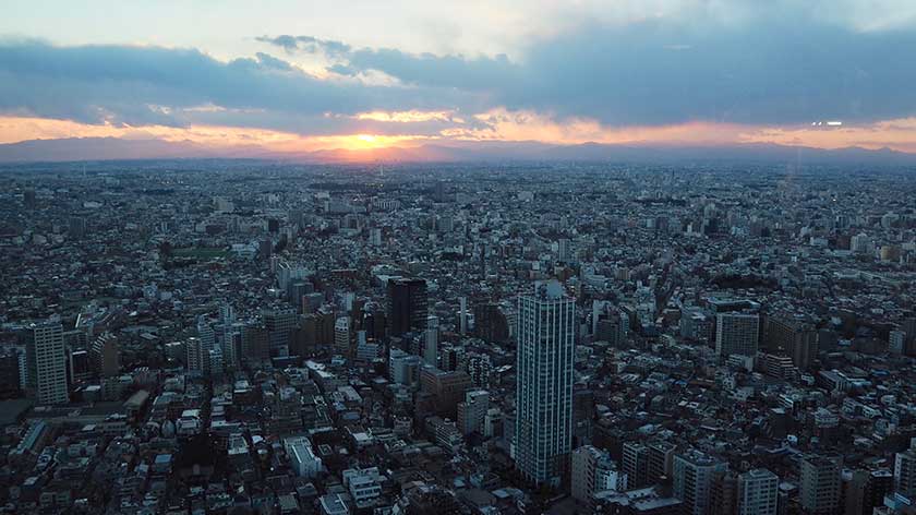 Sunset from Tokyo Metro Government Building