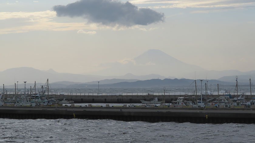 Mount Fuji as seen from Enoshima