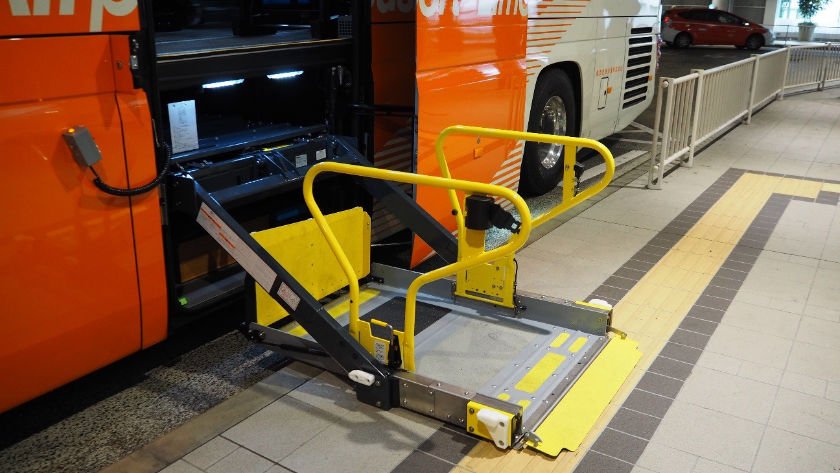 Accessible airport bus lift