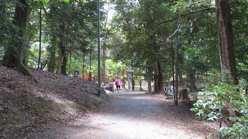 Path on mountain of Fushimi Inari Shrine
