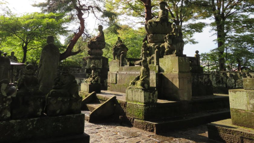 Gohyaku Rakan statues at Kitain in Kawagoe