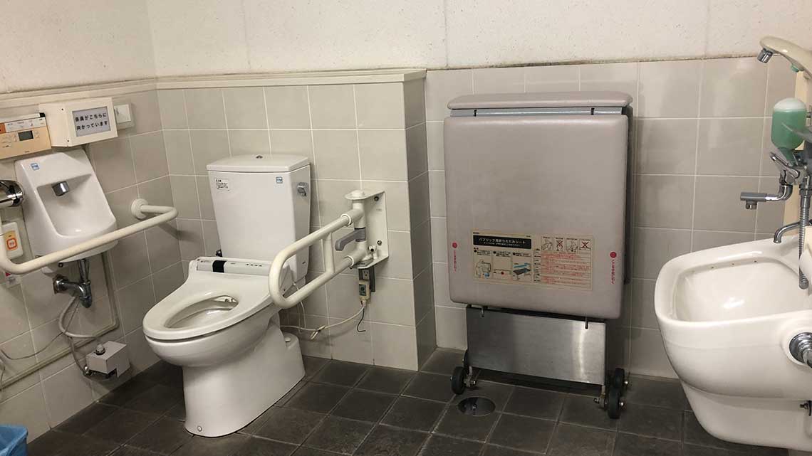 Accessible toilet at Churaumi Aquarium